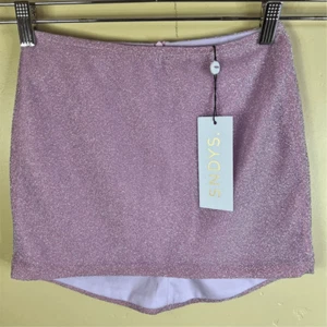 NUEVO CON ETIQUETAS Revolve x SNDYS Mujer Rosa Brillante Falda Asimétrica Talla Pequeña Cóctel - Imagen 1 de 7