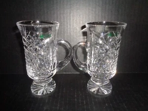 (2) GALWAY Super CRYSTAL IRISH COFFEE GLASSES / MUGS It's Herself / It's Himself - Picture 1 of 10