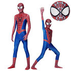 Spiderman Costume Fancy Dress Jumpsuit Kids Boys Girls Adult Mens Women Children