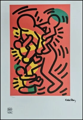 KEITH HARING * Untitled * signed lithograph * Kunstdruck * limited # 222/300 - Bild 1 von 4
