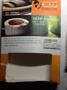 Eco-Friendly Hemp Bamboo Gentle Exfoliating Natural Glove And Washcloth - Picture 1 of 2