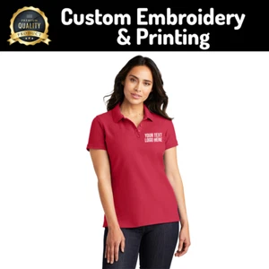 Ladies' Cotton Polo Shirt: Custom Made Design for Business Uniform. - Picture 1 of 15