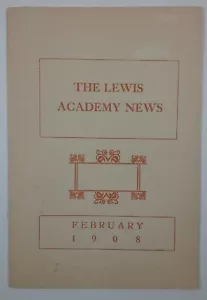 Wichita KS Lewis Academy News School Short Stories Booklet Antique February 1908 - Picture 1 of 5