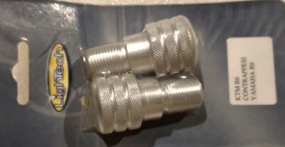 TERMINALI MANUBRIO YAMAHA R6 DAL 2000 AL 2005 ERGAL ARGENTO DELLA LIGHTECH KTMR6 - Immagine 1 di 4