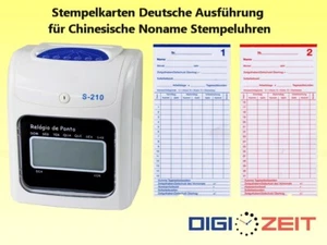 Deutsche Karten für Time-Recorder / A7  Stempeluhr je Pack 100 Stück - Bild 1 von 4
