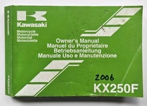 GOOD USED CONDITION GENUINE KAWASAKI KXF 250 MX MOTOCROSS OWNERS MANUAL 2006 - Picture 1 of 4