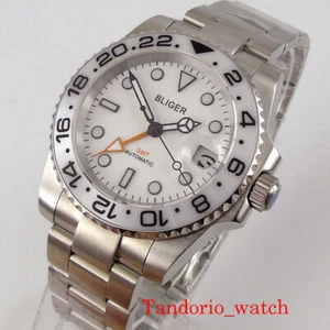 Relojes automáticos para hombre BLIGER GMT con fecha automática pulsera ostra de cristal de zafiro - Imagen 1 de 9