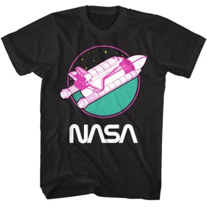 NASA Neon Shuttle Orbiter Men's T Shirt - Picture 1 of 4