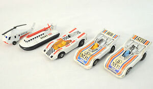 Lot of 3 Vintage MatchBox Cars MB #5, HoverCraft & Rescue Helicopter 