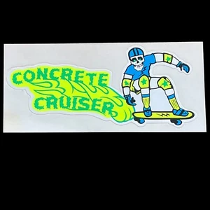 Vintage 1980’s Concrete Cruiser￼Skateboarding Sticker Old School - Picture 1 of 4