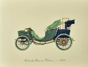 Columbia Daumon Victoria 1899 Litografía Clarence P. Hornung Automóvil Antiguo - Imagen 1 de 1