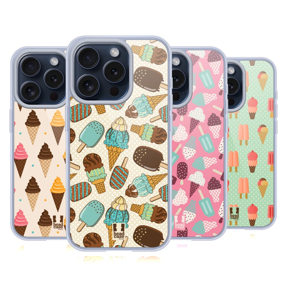 HEAD CASE DESIGNS ICE CREAM PATTERNS SOFT GEL CASE FOR APPLE iPHONE PHONES - Image 1 of 4
