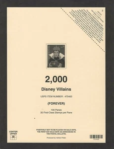 5213/5222 DISNEY VILLAINS - USPS Header Card - Picture 1 of 1