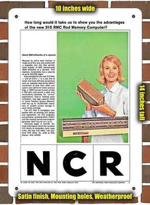 Metal Sign - 1964 NCR 315 RMC Rod Memory Computer- 10x14 inches - Picture 1 of 1