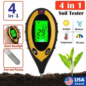 4 in 1 PH Tester Soil Water Moisture Light Test Meter for Garden Plant Seeding - Picture 1 of 10