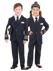 Qantas Kapitän Uniform Airline Pilot Flugbetrieb Mädchen Jungen Kostüm - Bild 1 von 2
