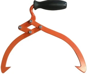 Log Tongs Logging Skidding Non-Slip Grip- Lifting, 16 in, Orange  - Picture 1 of 5