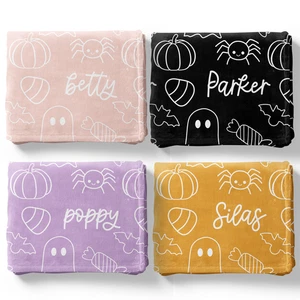 Halloween Doodles - Personalized Blanket - Picture 1 of 10