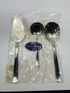 Reed & Barton REGENT Heritage acciaio inox come nuovo 3 pezzi Set Hostess NUOVO - Foto 1 di 5