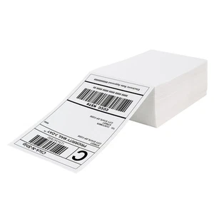 Fanfold 4'' x 6'' Direct Thermal Shipping Labels 300 Labels/Stack Compatible ... - Picture 1 of 7