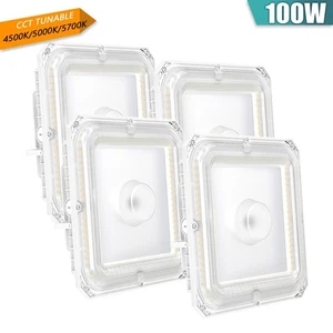 4Pack LED Canopy Lights 100W 4500K/5000K/5700K Garage Gas Station Workshop Light - Picture 1 of 13