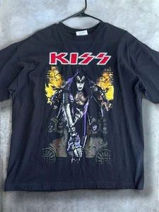 Vintage 90s Kiss Band Tee Gene Simmons Mexican Boot Shirt Sz XL - Picture 1 of 7