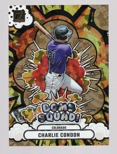 CHARLIE CONDON 2025 PANINI DONRUSS BOMB SQUAD! GOLD ICE RC #04/10 **ROCKIES** - Picture 1 of 2