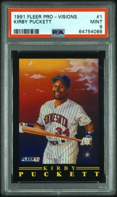 1991 FLEER PRO-VISIONS #1 KIRBY PUCKETT! TWINS HOF!! PSA 9! LOW POP!! 🔥🔥 - Image 1 of 3