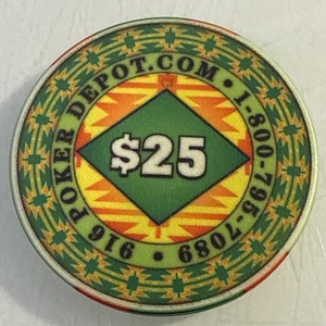 916 POKER DEPOT $25 CASINO CHIP CALIFORNIA COMBINE SHIPPING - Picture 1 of 3
