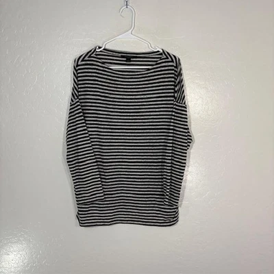 AllSaints Shirt Womens Small Black White Rita Stripe Tee Long Sleeve Striped Foto 1 de 4