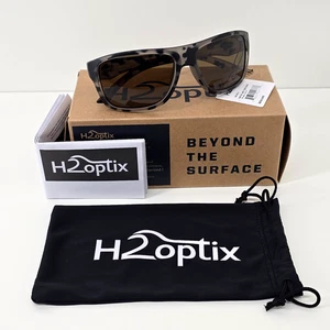 H2Optix Grayton Matt Tiger Shark Polarized Men’s Sunglasses Brown - Picture 1 of 21