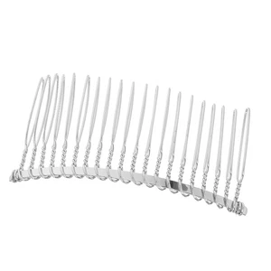 7,8 cm 20 Zähne Ausgefallen Zum Selbermachen Metall Draht Haarspange Kamm Braut Hochzeit Schleier Kamm - Bild 1 von 12