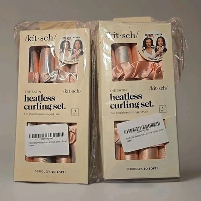 Kitsch Satin Heatless Curling Set -Sunset Tie Dye - for Healthier Stronger Hair  - Image 1 of 2