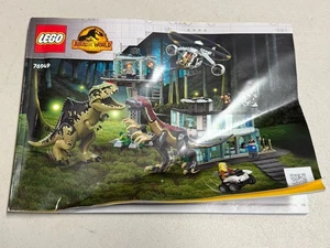 Lego Jurassic World 76949 Instruction Book ONLY Giganotosaurus & Therizinosaurus - Picture 1 of 2