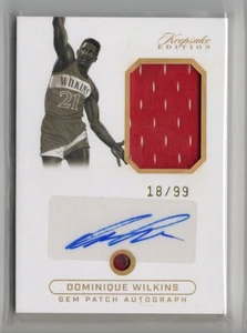 2024 Keepsake Sports Edition Dominique Wilkins JERSEY GEMSTONE RELIC AUTO 18/99 - Picture 1 of 1