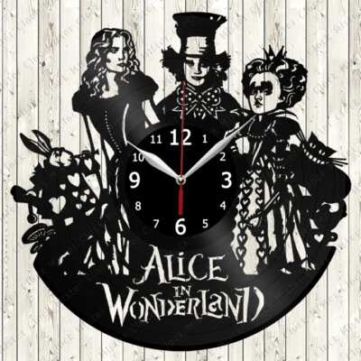 Alice in wonderland Vinyl Record Wall Clock Decor Handmade 130 - Image 1 of 4