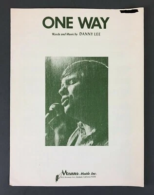 One Way Danny Lee 1971 Sheet Music Piano Guitar Religious Spiritual Church Vtg - Image 1 of 4