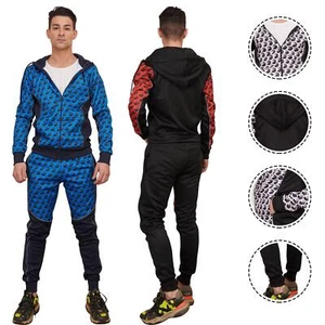 Men's Tracksuit Gradient Colored Pants Ziper With Pcokets Long sleeve Hoodie - Picture 1 of 15