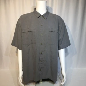 Columbia GRT Men XL Fishing Shirt Short Sleeve Grey Checkered Button Up - Bild 1 von 5