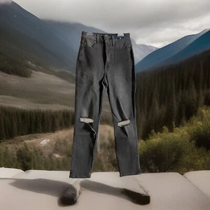 Hollister Vintage Stretch Youth Jeans Ultra High Rise Mom Jeans Gray 23x27 - Picture 1 of 8