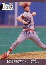 1991 Ultra Baseball Card #89 Tom Browning UER