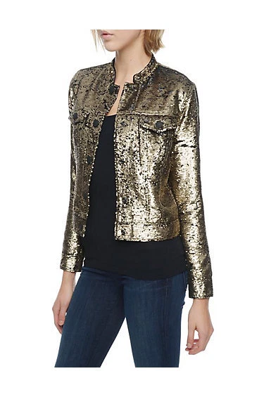 TRUE RELIGION Women's SEQUIN DUSTY Jacket Size XS Reversable Sequin BNWT $398 - Image 1 of 1