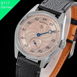 Seagull Sugess ST17, Jump Hour, Orange, 38mm, Dome, Automatic, 2 Straps, 1963 - Picture 1 of 19