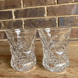 2 Fostoria Old English No. 1460 Whiskey Glasses Honeycomb and Stars 1906 - Picture 1 of 8