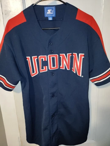 UConn Huskies Size Large Vintage Baseball Jersey Embroidered Cover