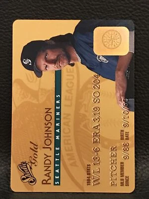 1995 Studio Gold #48 Randy Johnson NM-MT Mariners HOF *MKCards* - Image 1 of 2