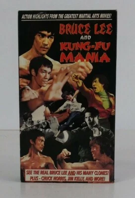 Bruce Lee and Kung Fu Mania (VHS) 1993 Martial Arts Action Compilation - EUC - Image 1 of 4