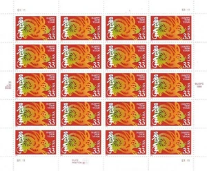 SCOTT 3272 - 33 CENT YEAR OF THE RABBIT MINIATURE SHEET OF 20 MNH - Picture 1 of 1