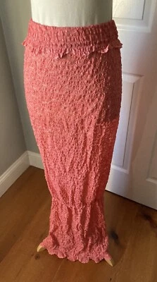 S/M Handmade Pink Stretch Lace Girls Elastic Mermaid Skirt Halloween Costume - Image 1 of 4