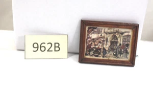1970'S-80'S DOLLHOUSE PICTURE/WALL ART ~1800'S STREET SCENE~ VINTAGE - Picture 1 of 5